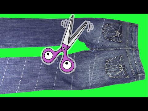 Оригинальная переделка ДЖИНСОВ в ЮБКУ за 1 час 😉 Новый простой КРОЙ и ПОШИВ непрерывно по спирали
