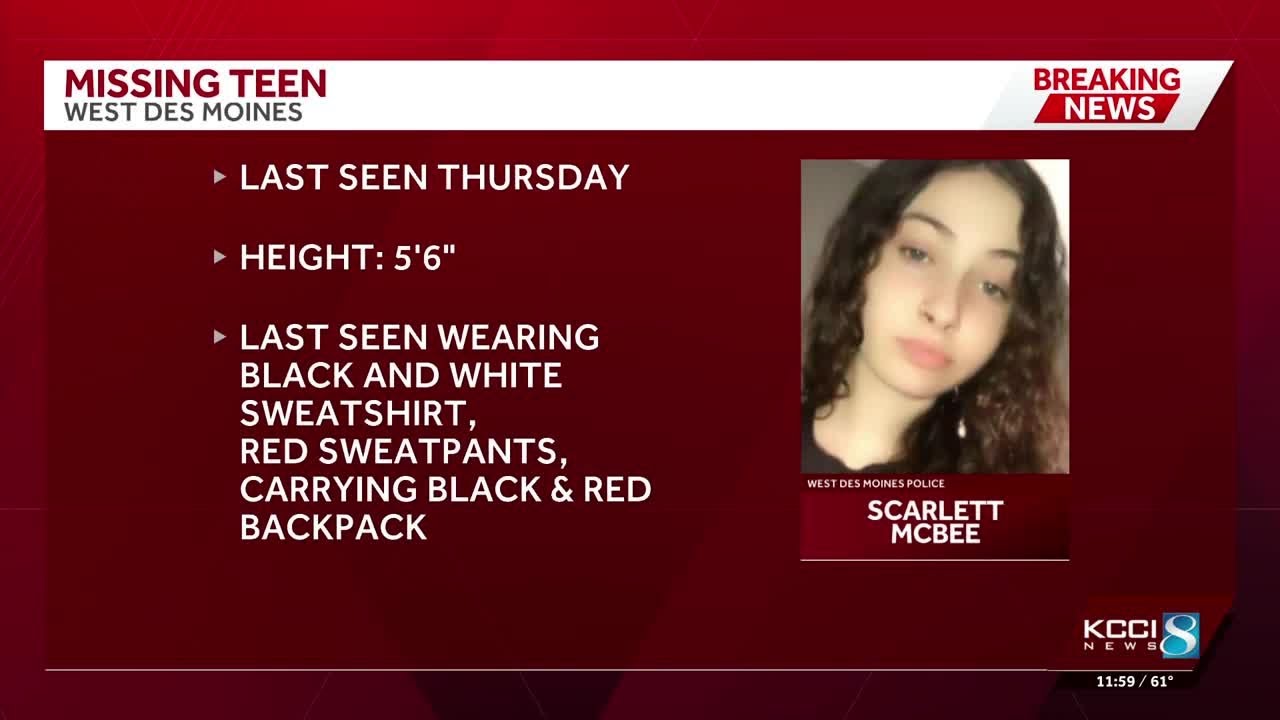 West Des Moines police asking for public's help locating 13-year-old ...