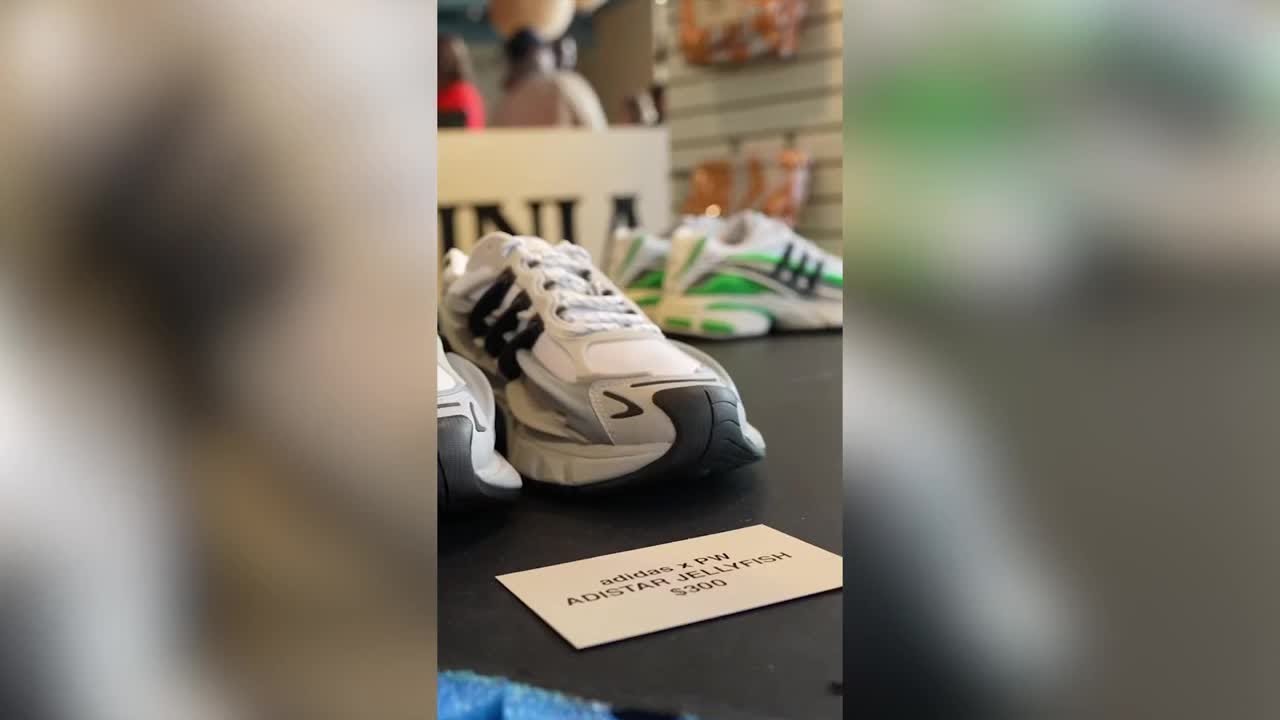 Pharrell Williams pop-up shop draws long lines in Virginia Beach for new Adidas sneaker release