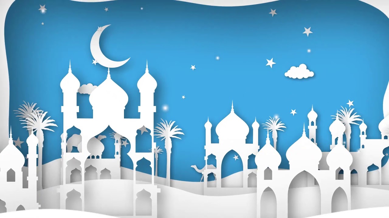 After Effects Template Ramadan  Eid Blue Logo  Intro HD  