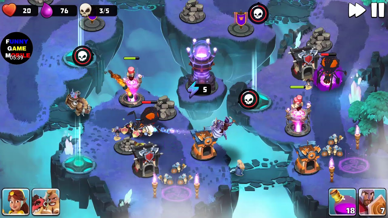 FGMobile - Castle Creeps TD: Chapter 47 - Level 185 - A new plan ( Without Sentinel )