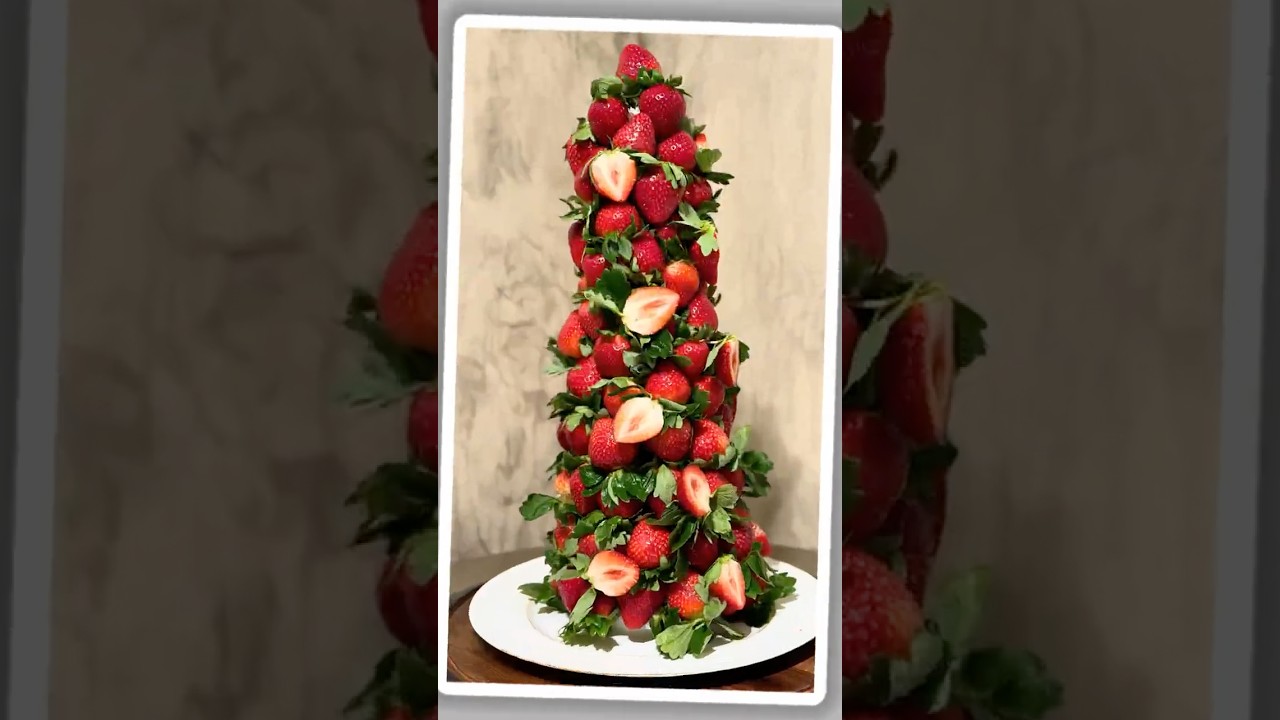 STRAWBERRY TOWER 🍓 | The Most Elegant Edible Party Display Ever 
