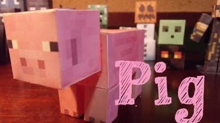 Papercraft - minecraft: Pig @CaZaKoJa
