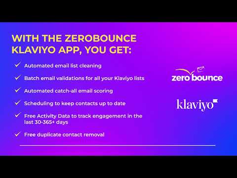 Ready to make Klaviyo Even Easier with the ZeroBounce Integration?
