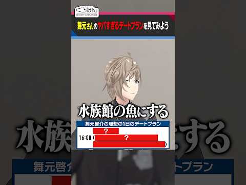 舞元啓介のデートプランに狂気を感じるくろのわ #くろなん #shorts 【ChroNoiR公式切り抜き】