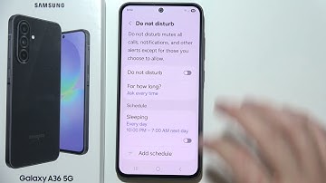 Samsung A36 5G: How to Turn On/Off Do Not Disturb Mode