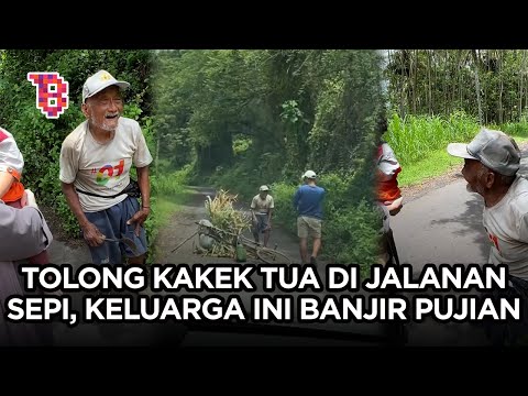 Tolong kakek jatuh dari sepeda di jalanan sepi, keluarga ini banjir doa & pujian | TRENDING