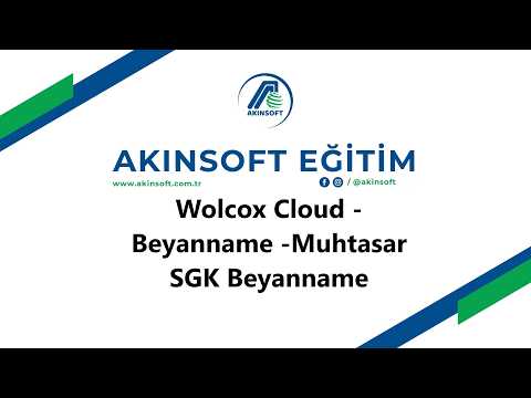 WolvoxCloud - Beyanname - Muhtasar  SGK Beyanname
