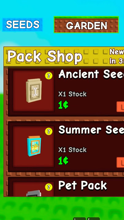 How To Enter The Seed Pack Shop In Grow A Garden #roblox #robloxshorts #growagarden
