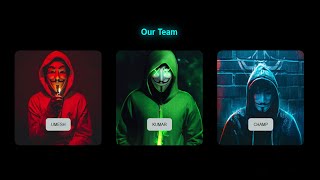 Create a Our Team Section Using HTML and CSS || 2020