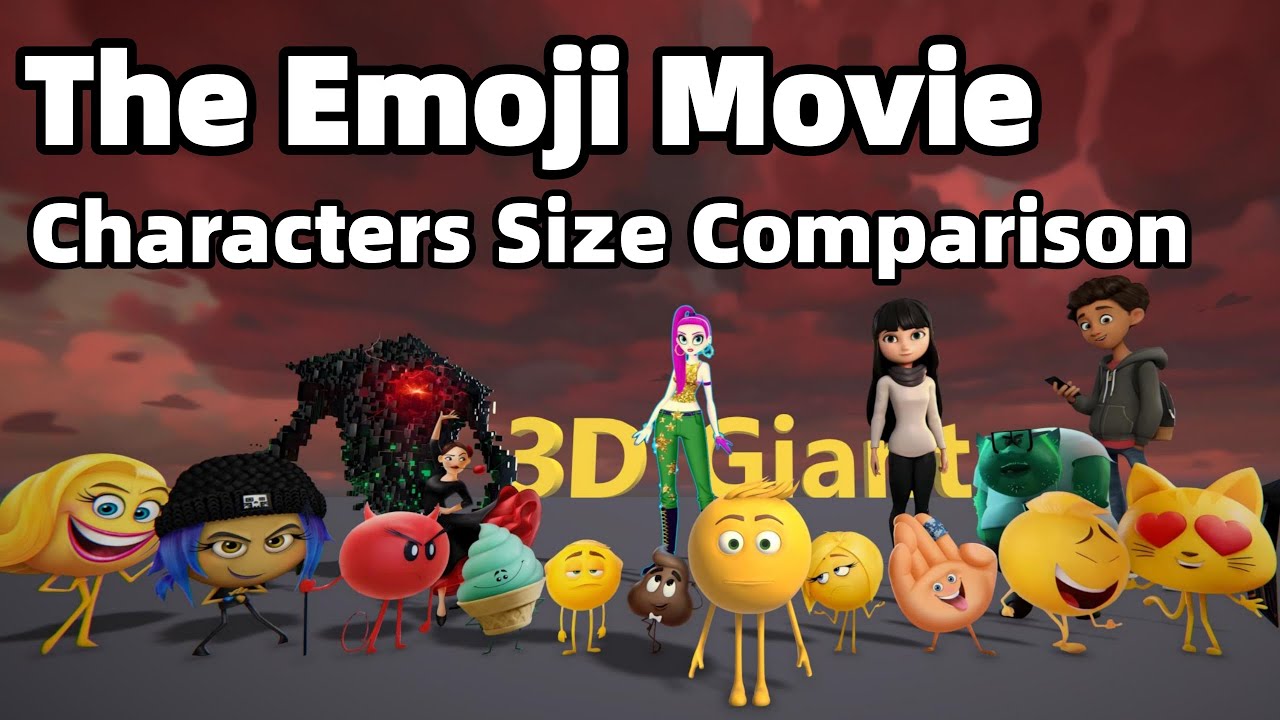 The Emoji Movie Characters Size Comparison | Smallest to Largest