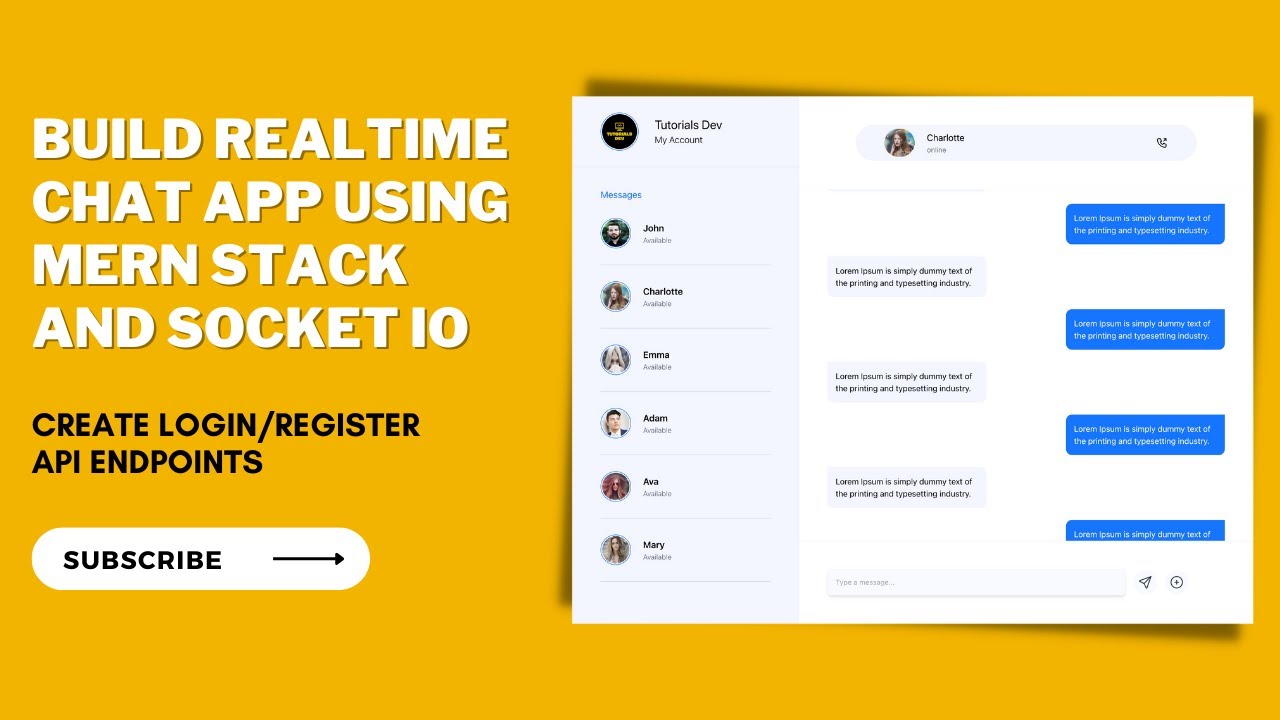 Build Realtime Chat App using React JS, Node and Socket.io 2023 | MERN ...