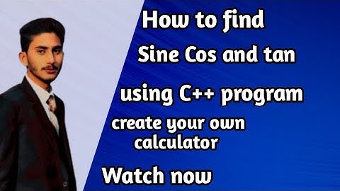 Maths trigonometric functions in C++// maths library in C++