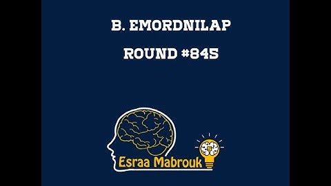 B. Emordnilap codeforces solution Round #845
