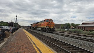 BNSF Stack Train at Flagstaff Station with #8120, #5678, #6704, and #3862