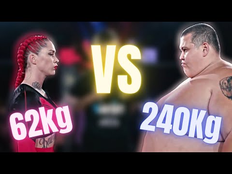 Combattante MMA vs BIG Homme 240 Kg - Fight 