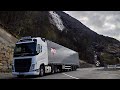 Путь к Норвежским дорогам. Road E134. Drivers lorry on Norway.