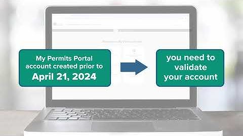 My Permits Portal - How to Validate Your Account