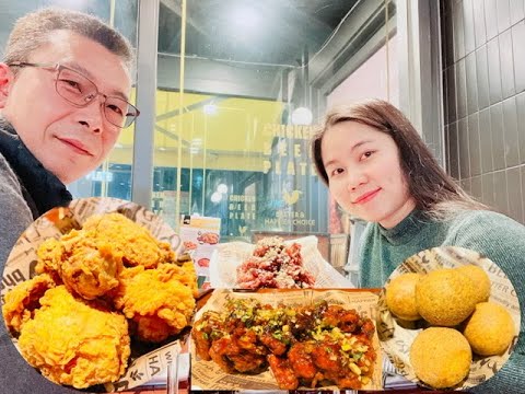 Vlog 58// BUỔI TỐI ĐI DẠO VÀ ĂN GÀ RÁN,GÀ RÁN BHC HÀN QUỐC TƯƠI NGON ...