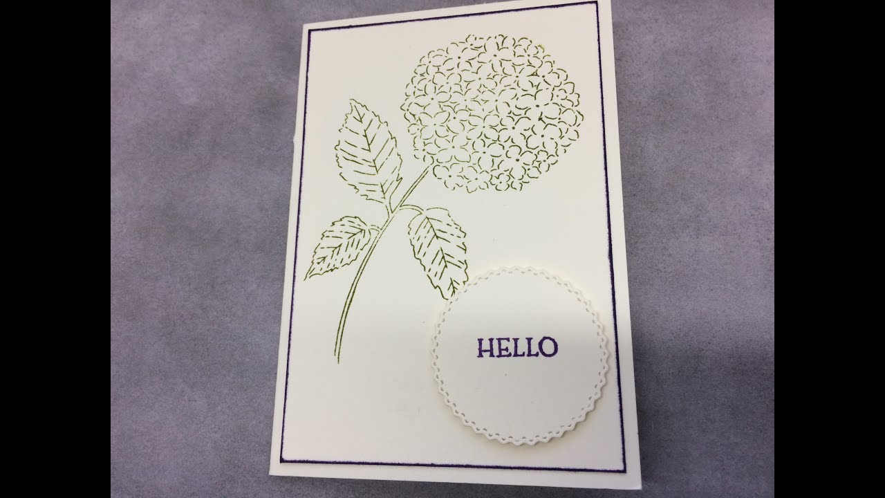 Hydrangea Hill 3. Correcting a card, #Stampinup, #Oldolive, #Beginners,