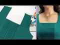 Easy Way To Cutting And Stitching Kurti Neck Design Wi Pin Tucks Sewing Techniques For Beginners