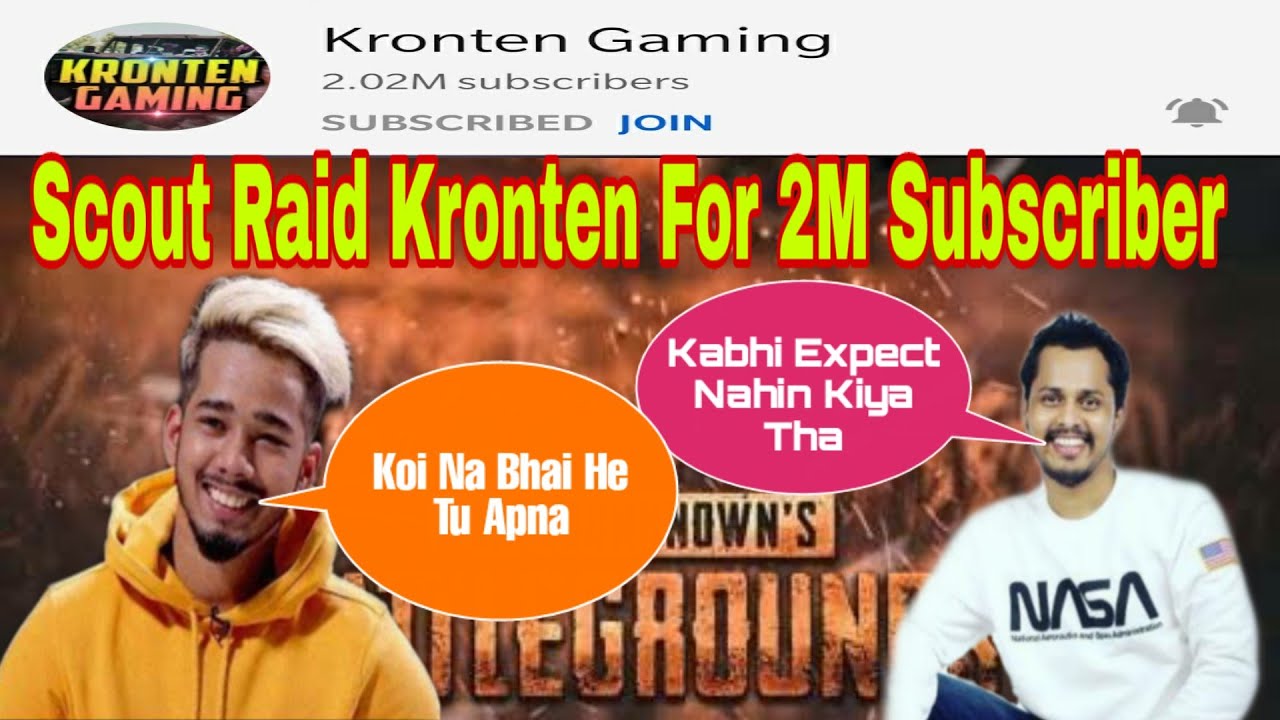 Scout Raid Kronten Gaming For 2M Subscriber | SocialMedia Boy