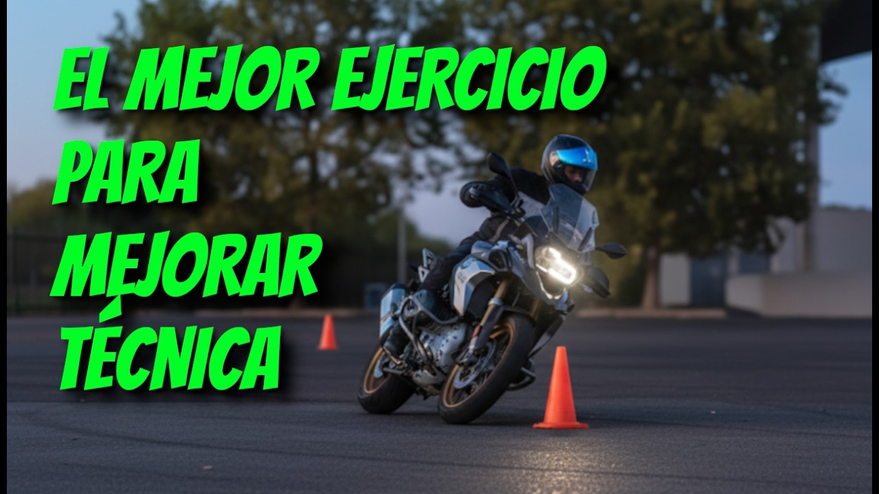 Ejercicio en moto para mejorar las curvas y precisión.