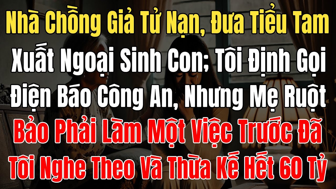 Nhà Chồng Giả Tử Nạn, Đưa Tiểu Tam Xuất Ngoại Sinh, Tôi Định Báo Công An Mà Mẹ Mách Kế Thừa Kế 60 Tỷ