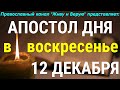 Евангелие дня. 12 декабря 2021. Апостольские чтения