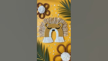 Macrame lion #fiberart #macrame #art #diycrafts #crafts #diy #macrametutorial #diyhomedecor #macramè