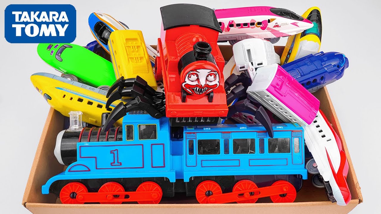 Plarail Train and Thomas ☆ A Driving Test with Cute Mini Shinkansen and Spider Thomas (No Talking)