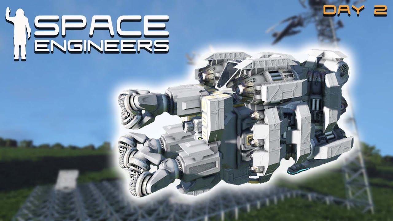 Mining Ship by Day 2! | Space Engineers Survival: Episode 2 - YouTube