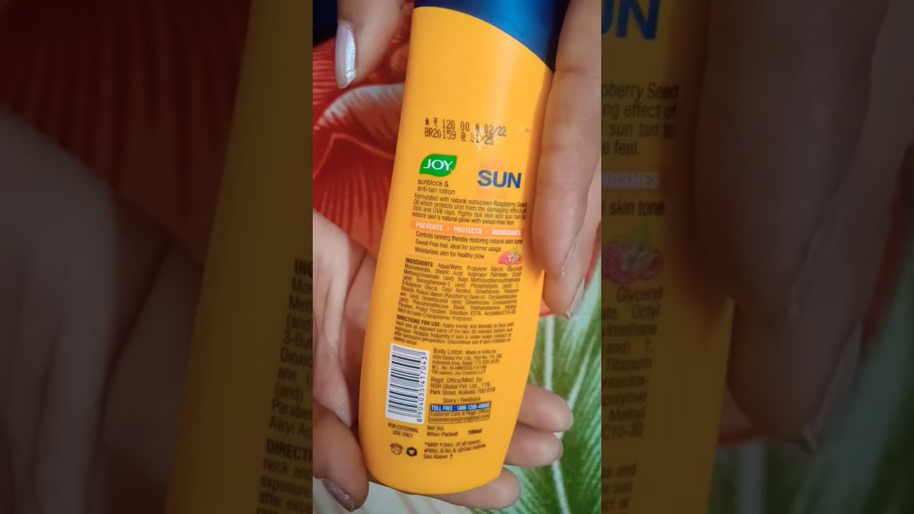 Joy hello SUNBLOCK review