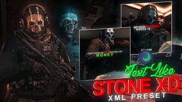 Ae Inspired Text Like @stone_xd \ - Free Xml Preset | alight motion