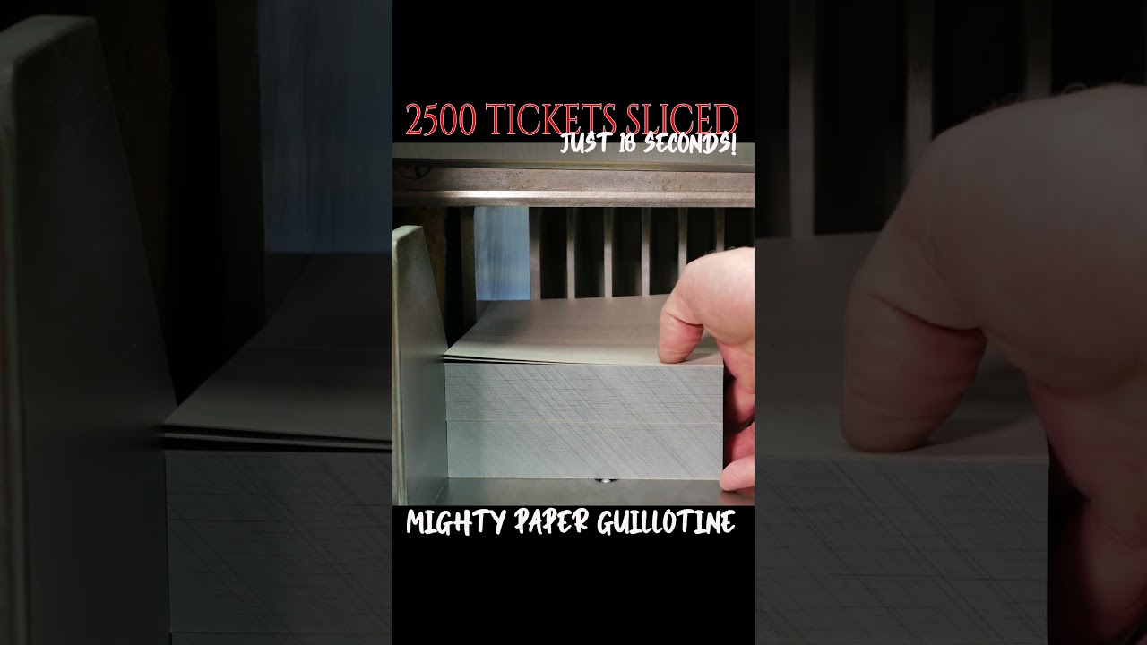 Master the Cut! Watch 2500 Tickets Shredded by a Giant Guillotine! 