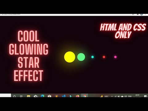 Cool Glowing Star Effects Using HTML and CSS Only | Amit Tutorial