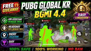 PUBG GLOBAL KR AND BGMI 4.4 AIMBOT| 4.4 NO RECOIL CONFIG| 4.4 WALL HACK COLOR HACK | GREEN BODY HACK
