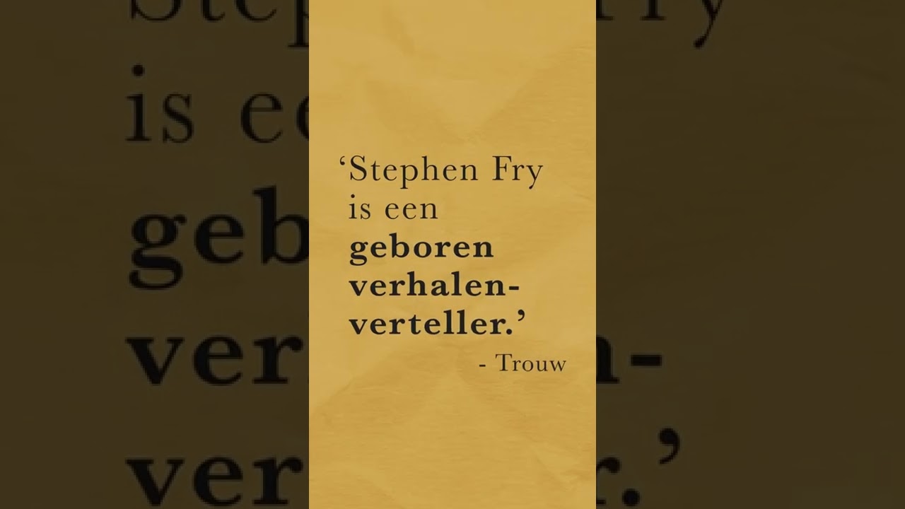 Boektrailer | Geschiedenis Maken | Stephen Fry - Youtube