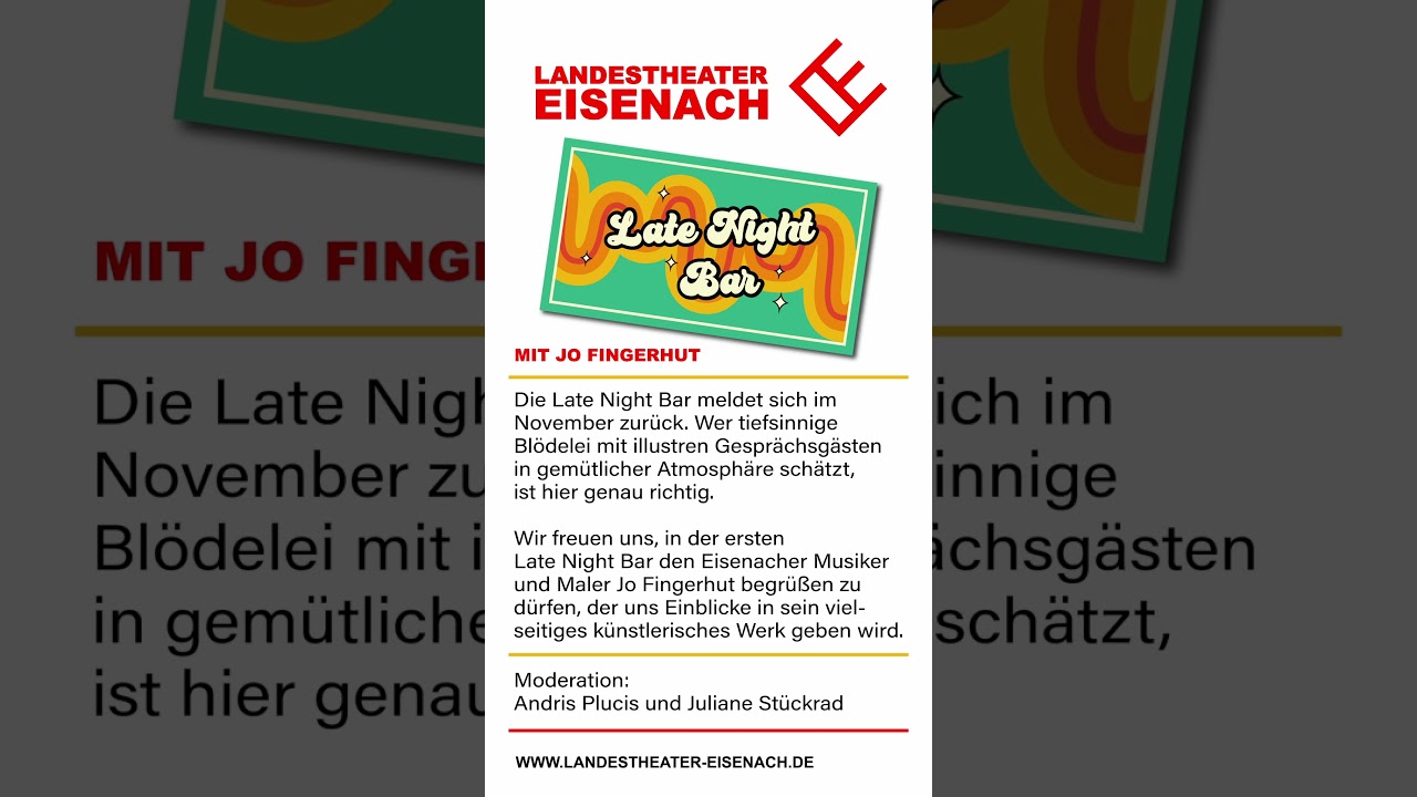 LATE NIGHT BAR mit Jo Fingerhut