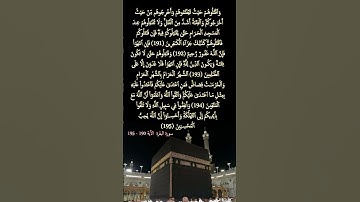 سورة البقرة     الآية  190 -  195 #المصحف #قرآن_كريم