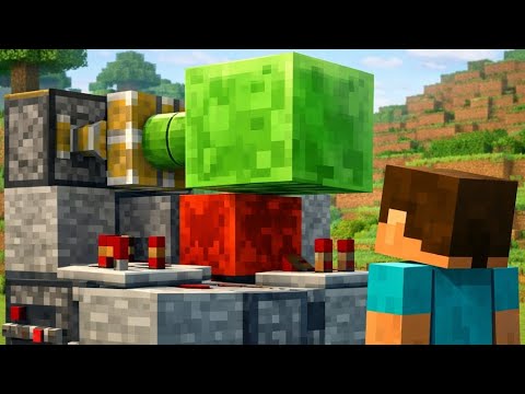 I Built a Crazy Sticky Piston Slime Machine in Minecraft! - YouTube