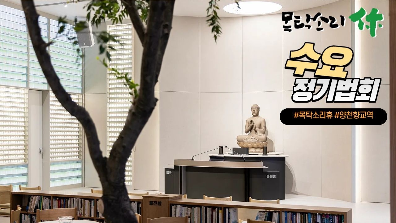 서울 목탁소리휴 수요법회 실시간 법문