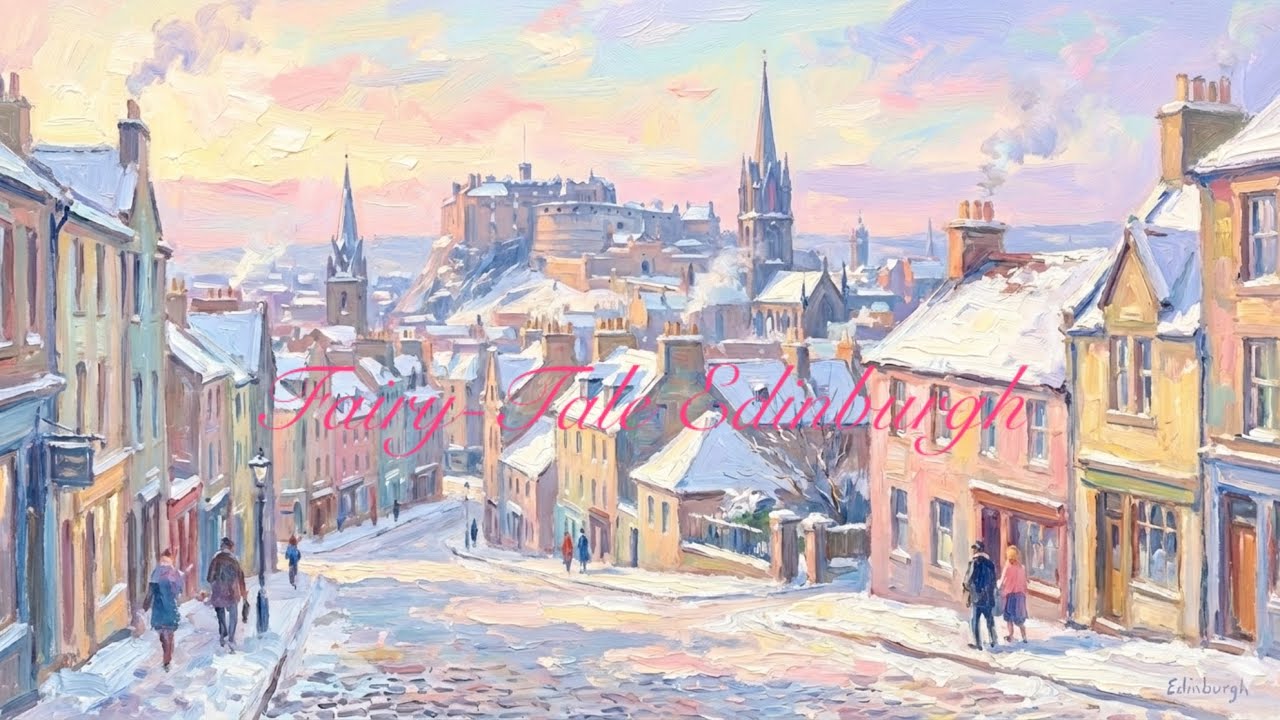 Fairy-Tale Edinburgh🇬🇧Peaceful Snow Waltz and Snow Flowers❄️🌸