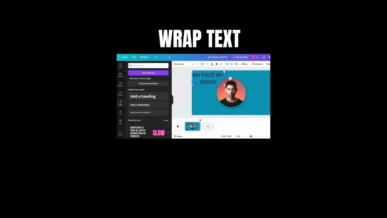 How to Wrap Text Around A circle with Canva 