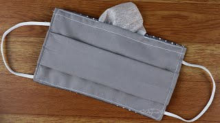 EASIEST Way to Pleat FACE MASK (Only using Square Pattern)