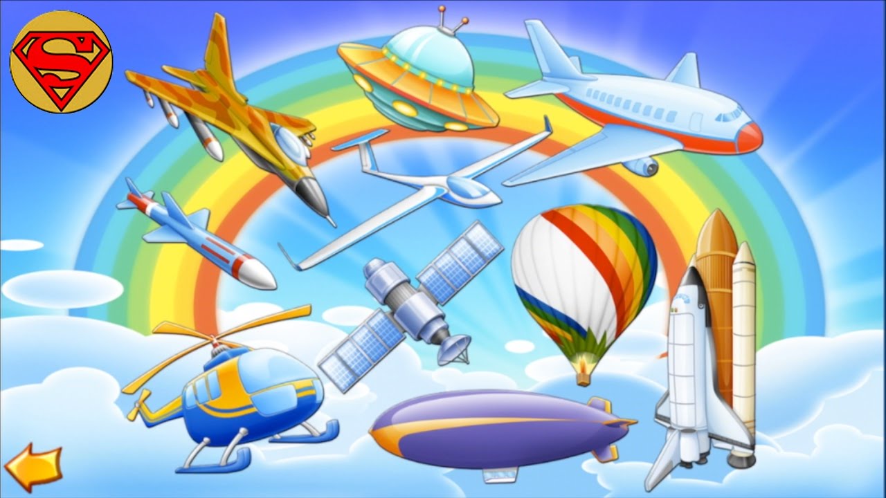 pix Air Vehicles Names learning air vehicles names and sounds for kids learn airplane missile ufo space shuttle part 2