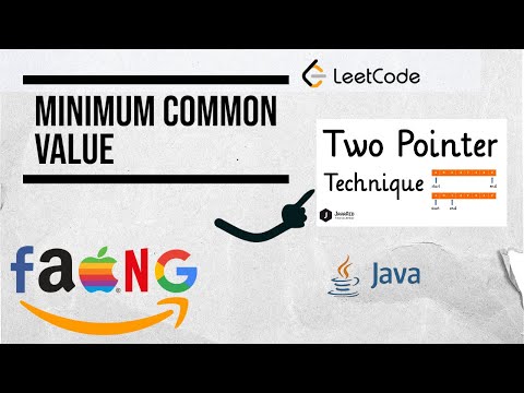 Minimum Common Value  #javainterview #twopointers #javaprogramming #leetcode#leetcodesolution