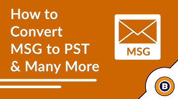 Bulk Convert MSG to PST Outlook - MSG Converter to Export MSG to MBOX, Office 365, Thunderbird, etc.