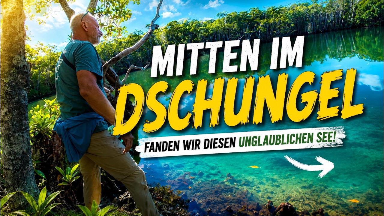 ⁣Mitten im Dschungel fanden wir diesen unglaublichen See!