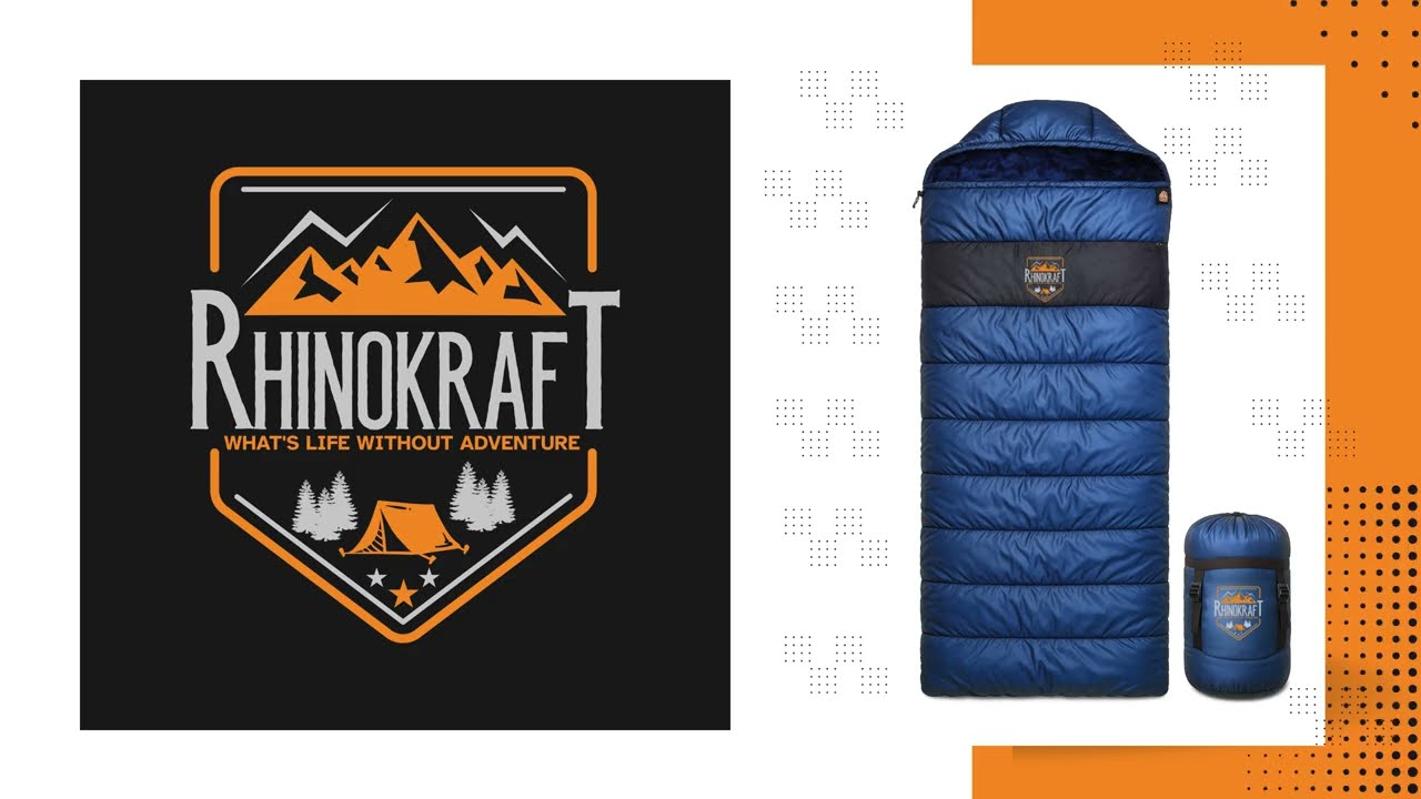 RhinoKraft -10°C Sleeping Bag 🏔️ | Extreme Warmth, Extra Large & Ultralight | Camping Must-Have!